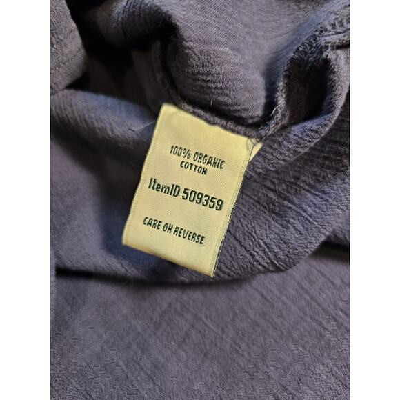 L.L Bean Cloud Gauze Cover-Up Blouse Tunic Women’s Size S Organic Cotton Blue - Picture 9 of 9